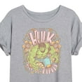 thumbnail image 3 of Marvel Hulk - Floral - Women's Oversized Graphic T-Shirt, 3 of 5