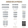 thumbnail image 2 of Set de 24Contenedores Herm&eacute;ticos para Alimentos A prueba de derrames. Ideal para Meal Prep y Almuerzo, Ahorra Espacio en Refrigerador y Cocina. Apto Microondas y Lavavajillas (24), 2 of 7