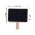 thumbnail image 2 of & Craft Stationery - 10 Mini Rectangle Heart Chalkboard with Wooden Clip and Message Board Signs Labels Clips, 2 of 3