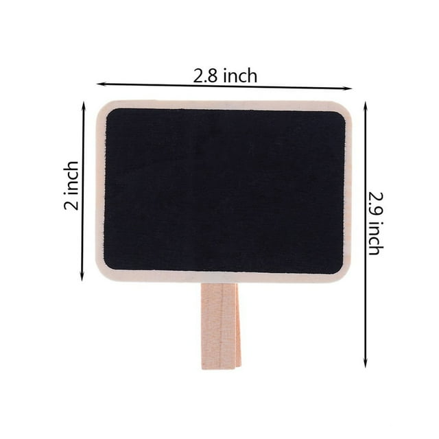 Ltdhehe 10 Mini Retangle Heart Chalkboard Blackboard With Wooden Clip Message Board Signs And Labels Clips