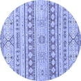thumbnail image 1 of Ahgly Company Indoor Round Abstract Blue Modern Area Rugs, 8' Round, 1 of 4
