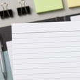 thumbnail image 4 of Reskid 100 Pack Thick Heavyweight Index Cards on 110lb Card Stock - 300gsm - College Ruled Lined Note Cards - for Note-Taking, Studying, Flashcards - Classroom, Office, Home Use (5.5x8.5, Inches), 4 of 5
