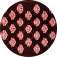 thumbnail image 1 of Ahgly Company Indoor Round Abstract Red Modern Area Rugs, 6' Round, 1 of 4