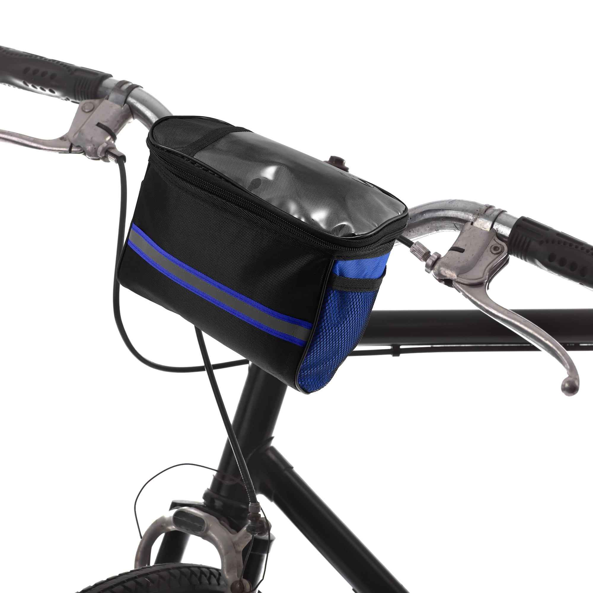 Unique Bargains 5L Capacity Bike Handlebar Bag with 7 Inch Touch Screen Holder Blue