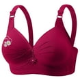 thumbnail image 3 of Fancifize Women Wireless Bras Seamless Full Coverage Pleated Bra Push Up No Underwire Underwear Comfy Breathable Fashion Bralette, 3 of 4