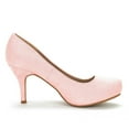 thumbnail image 3 of DREAM PAIRS Women's New Classic Elegant Party Wedding Shoes Versatile Low Stiletto Heel Dress Platform Pumps Shoes PINK/SUEDE TIFFANNY size 5, 3 of 6
