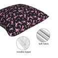 thumbnail image 4 of Throw Pillow Covers Set of 4 Breast Cancer Awareness-E Soft Decorative Pillowcase for Couch Living Room Bed Sofa, Square Pillow Covers Pillow Protector with Zipper, Home Decor 16"x16", 4 of 7