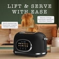 thumbnail image 3 of Rae Dunn Toaster, Digital Retro Stainless Steel with 6 Shade Settings, Black, 3 of 7
