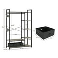 thumbnail image 6 of Clothes Rack, Heavy Duty Garment Rack for Hanging Clothes, Industrial Clothing Racks with Storage Open Shelves and Hanging Rod, Freestanding Closet Organizer, Gray, 6 of 6