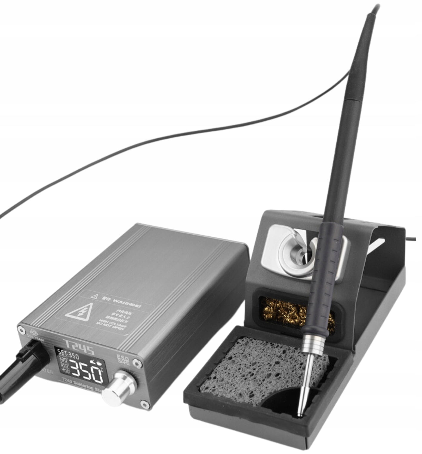 T245 electric soldering iron with adjustable temperature, mobile phone repair, flying wire welding tool, high frequency soldering station, c245 curved tip knife head