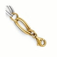 thumbnail image 3 of Leslie's 14k Two-Tone Polished Fancy Link Bracelet, 3 of 3
