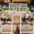 thumbnail image 3 of CSChome Wedding Chair Signs European Style Wooden Wedding Chair Signs with Ribbon Rustic Decorative Gift, 3 of 7