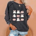 thumbnail image 1 of Ailaofu Halloween Witches Brew Sweatshirt Women Funny Coffee Co Letter Print T-Shirt Casual Long Sleeve Witch Pullover Sweater, 1 of 4