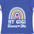 thumbnail image 4 of Inktastic My Gigi Loves Me Retro Rainbow Girls Toddler T-Shirt, 4 of 5