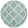 thumbnail image 4 of SAFAVIEH Montreal Lennart Geometric Quatrefoils Shag Area Rug, Light Blue/Ivory, 8' x 10', 4 of 9