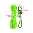thumbnail image 3 of 4mm Tent Guy Rope with Pulley Aluminum Alloy Self Locking Adjuster, Tent Tie Downs Rope, Hanger Guide Rope for Tent Gardening Green, 3 of 8