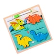 thumbnail image 2 of Rompecabezas de madera 2 en 1, tablero de dibujo, rompecabezas educativos Montessori Dinosaurio Zulema Rompecabezas, 2 of 8