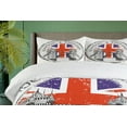 thumbnail image 4 of Ambesonne British Duvet Cover Set, Flag Nostalgic National, 2-Calking, Pale Grey Navy Blue, 4 of 7
