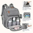 thumbnail image 5 of BabbleRoo Diaper Bag Backpack, Travel Backpack, Pacifier Case & Stroller Straps, Multifunction, Waterproof, Unisex – Light Gray, 5 of 12