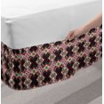 thumbnail image 2 of African Bed Skirt, Abstract Composition with Indigenous Elements and Traditional Design, Elastic Bedskirt Dust Ruffle Wrap Around for Bedding Decor, 4 Sizes, Multicolor, by Ambesonne, 2 of 2
