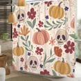 thumbnail image 5 of Tchckioa Halloween Beige Cute Waterproof Shower Curtain,72x84 Hooks Bath Curtain for Bathtub Decor, 5 of 8