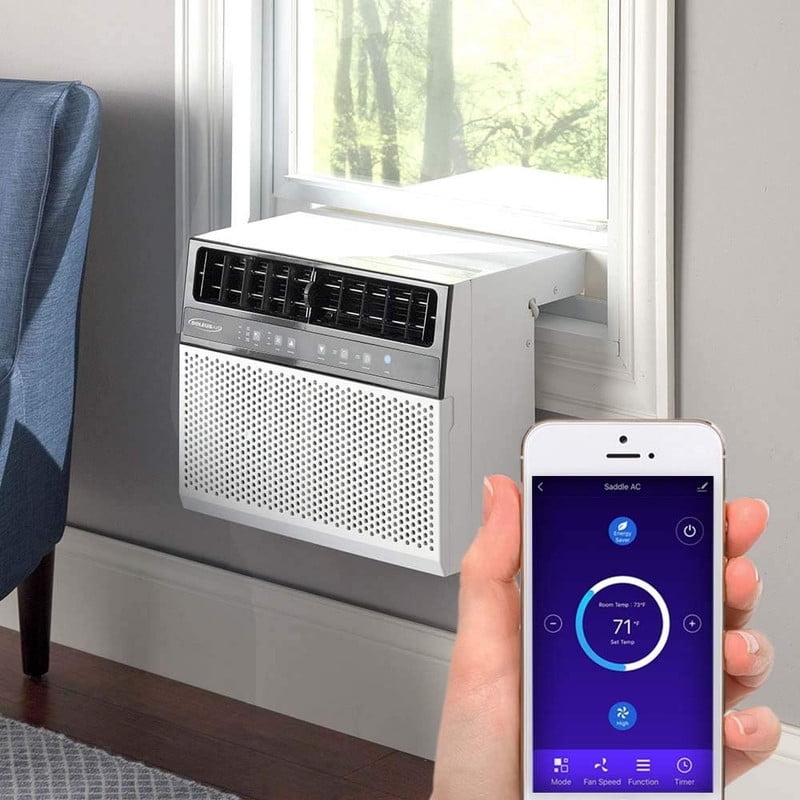 Restored Soleus Air 8,000 BTU Saddle Window Air Conditioner with Wi-Fi (Refurbished)