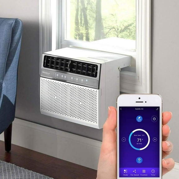 Restored Soleus Air 8,000 BTU Saddle Window Air Conditioner with Wi-Fi (Refurbished)