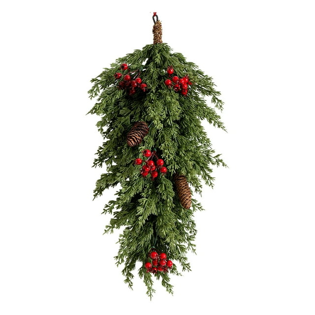 Decoraciones de Árbol de Navidad 60 cm Polietileno Colgando Simulado Árbol Navidad Ambiente Escena Disposición