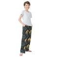 thumbnail image 4 of FORMRS Kids Pajama Pants with Pockets Size 11-12Y Boys Lounge Sleep Bottoms, Navy Blue Art Pattern, 4 of 8
