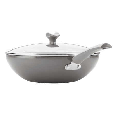 

Cityscapes Collection Porcelain Enamel Nonstick Covered Stir Fry Pan 11 inch Sea Salt Gray Simplicity