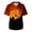 Orange_010, variant on Halloween Scrub Top Men Casual Stylish Short Sleeve V Neck Scrub Tshirts Horror Novelty Style Classic Fit Medical Workwear Red 4XL