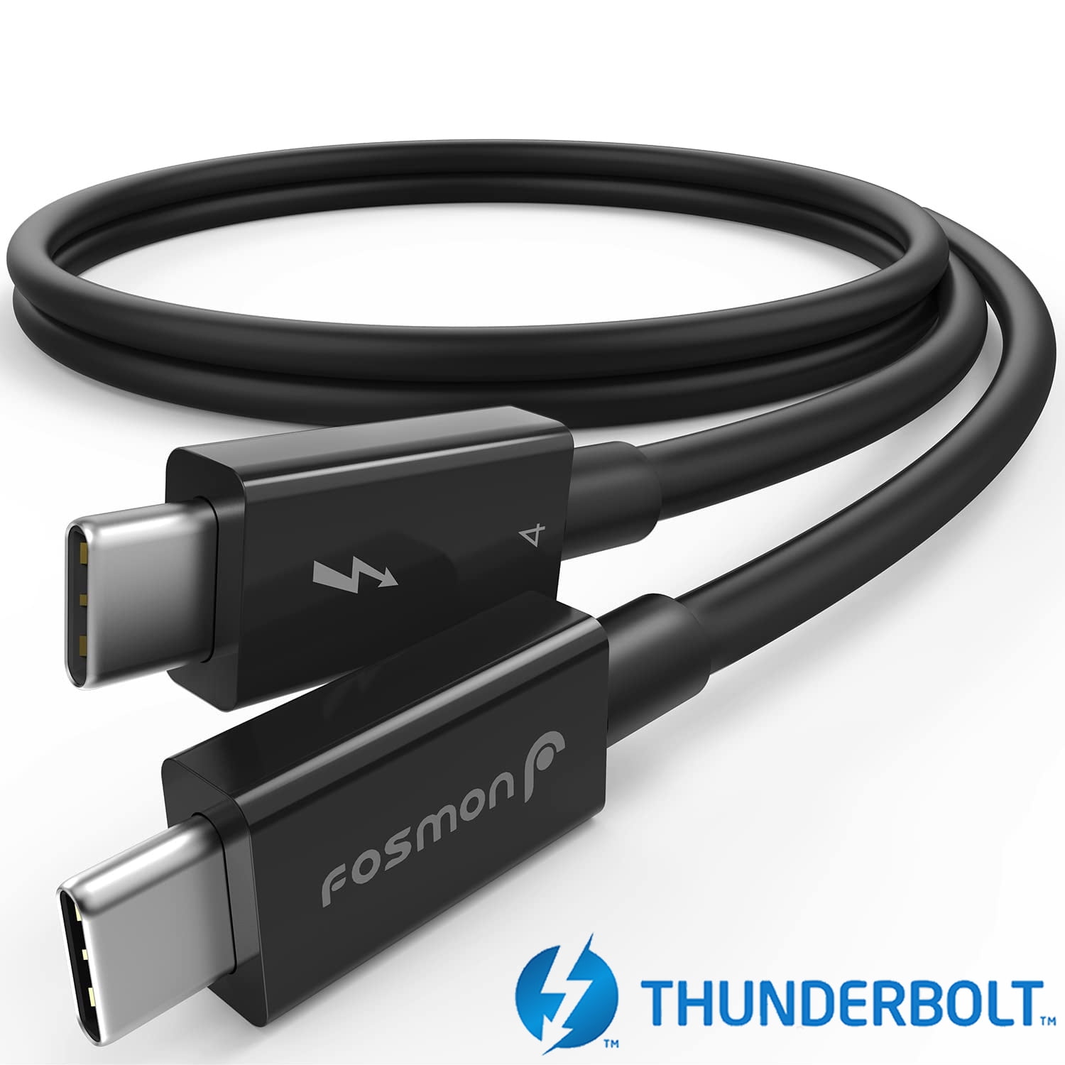 Fosmon [Intel Certified] 40Gbps Thunderbolt 4 Cable (USBC to USBC