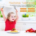 thumbnail image 2 of MasteelfCA 1 Set 2Pcs Baby Training Tableware Stainless Steel Spoon Fork Kit Short Handle Toddler Utensil, 2 of 8