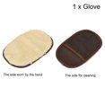 thumbnail image 3 of Uxcell Scratch Free Soft Microfiber Cleaning Mitten Dusting Wash Mitt, Beige Brown, 3 of 5