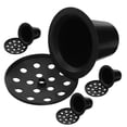 thumbnail image 1 of HEALEEP 4pcs Flower Containers for Cemetery Black Plastic Holds Flowers Stylish Design, 1 of 8