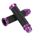 thumbnail image 1 of Puños de goma para manillar de motocicleta, de aluminio CNC, para manillar de 7/8", color morado, 1 of 10