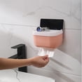 thumbnail image 5 of Waterproof Toilet Paper Holder Wall Mounted Bathroom Tissue Roll Dispenser No Drilling Self Adhesive Shelf for Washroom Toilet Accessories Storage Organizer, 5 of 5