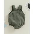 thumbnail image 4 of Bagilaanoe Newborn Baby Girl Boy Corduroy Rompers Solid Color Sleeveless Bodysuits 3M 6M 12M 18M 24M Infant Fall Casual One Piece Short Jumpsuit, 4 of 8