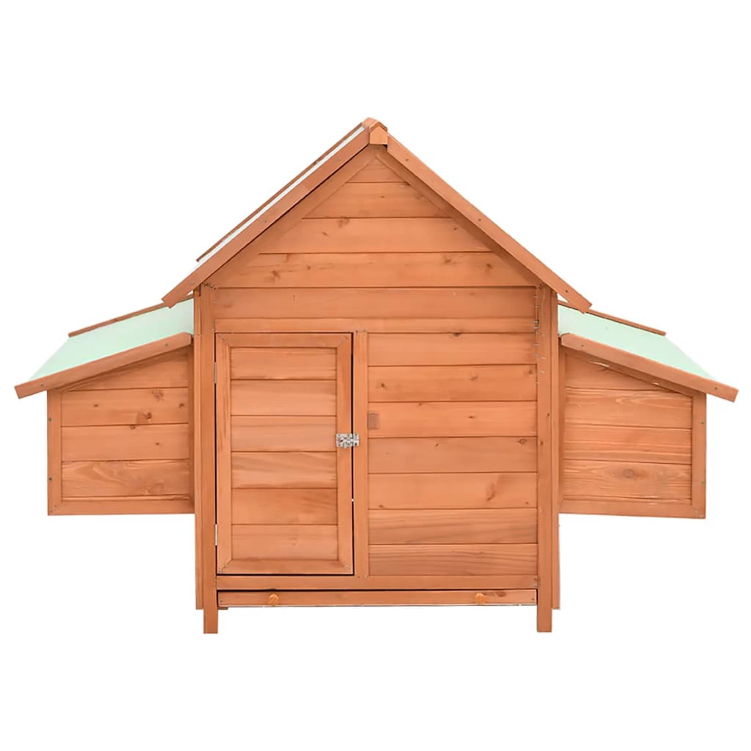 Pefilos 59.8" Wooden Rabbit Hutch Outdoor for Water-Resistant Roofs, Rabbit Cages for Indoor, Large Hen House with Nest Boxes, Orange Pefilos 59.8" Wooden Rabbit Hutch Outdoor for Water-Resistant Roofs, Rabbit Cages for Indoor, Large Hen House with Nest Boxes, Orange