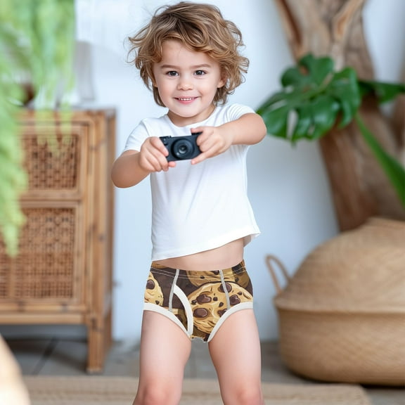 Ckdifva Chocolate Chip Cookies Boys Underwear Briefs Cotton Panties Active Stretch Briefs One Pack