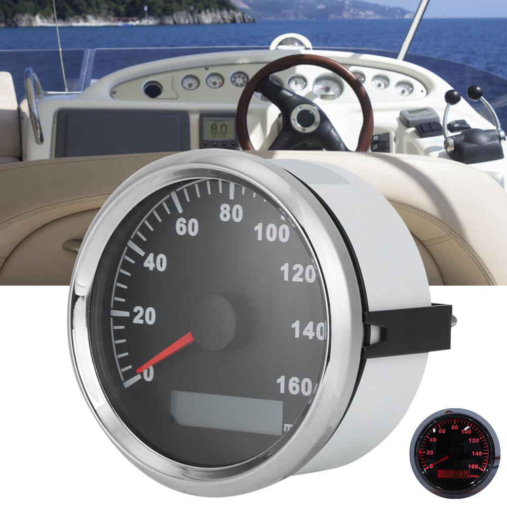 85mm 0-160MPH GPS Speedometer Gauge Black for Car Truck Boat Motorcycle US STOCK