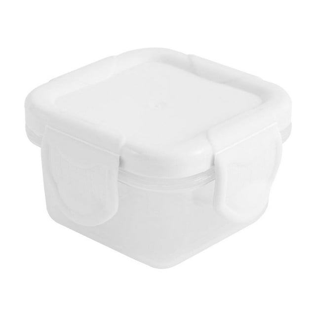 Under $5 Airtight Containers, White Food Storage Containers, 6-Pack Small Plastic Food Storage Containers with Lids, Airt Leak Proof Lunch Box for Snacks, Leftovers, Portion Control, by Goohae