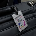 thumbnail image 4 of 26.2 Marathon Scale of 1 to 10 Rainbow Runner Rectangle Leather Luggage Card Suitcase Carry-On ID Tag, 4 of 7