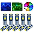 thumbnail image 2 of 10PCS T5 LED High Bright Bulbs with Twist Lock Socket Dashboard Instrument Panel Car Gauge Cluster Speedo 3030-3SMD 12V Side Lights and Map Vanity Mirror, 2 of 9