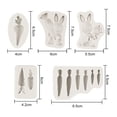 thumbnail image 6 of Easter Cookie Cutter Rabbit Carrot Silicone Fondant Cake Mold Easter Theme Mould Non-stick Cake Decorating Mold-Pink,B, 6 of 8