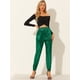 thumbnail image 4 of Pantalones metálicos para mujer, brillantes, brillantes, con cintura elástica, pantalones de chándal holográficos, ropa de calle Punk Hip HopVerde S, 4 of 6