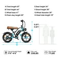 thumbnail image 4 of AMYET G60 Peak 1500W Electric Bike, 20" Fat Tire E-Mountain Bikes, 48V 20Ah 32MPH Ebike for Adults Full Suspension UL2849, 4 of 12