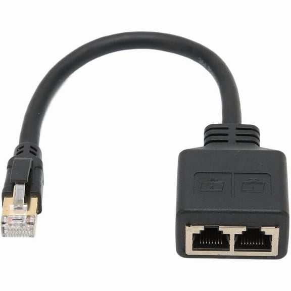 RJ45 Splitter Adapter, 1 to 2 Port Ethernet Network Splitter, CAT8 Cable Splitter for Home Office Use