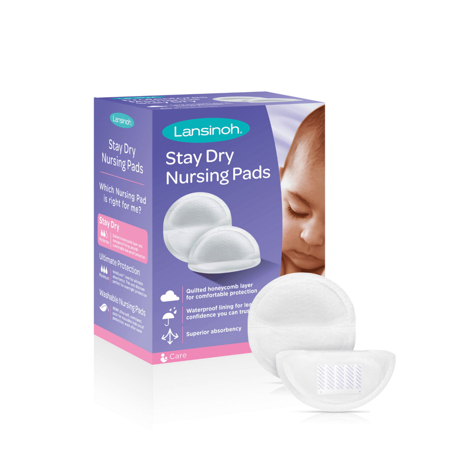 Lansinoh Disposable Stay Dry Nursing Pads, 100 Count