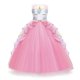 thumbnail image 2 of Vestido largo de actuación, vestido de malla colorido, vestido de princesa de actuación para niños con unicornio de Halloween, 2 of 5